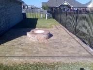 League City, Texas, Fire Pit and Interlocking Patio