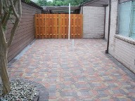 After, Houston, Texas, Interlocking Paver Patio, Drainage System and Fence