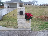 Santa Fe, Texas Austin Stone Custom Mailbox