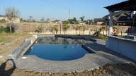 League City Texas Pool Decking Belgard Cambridge LCollection Brick Pavers Drainage Retaining Wall Walkway Landscaping Fire Pit