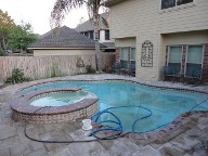 League City Texas Pool Decking Belgard Lafitt 3 Piece Drainage Retaining Wall Walkway Landscaping