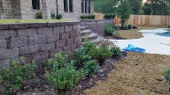 Friendswood Texas, Retaining Wall, Step System, Drainage System
