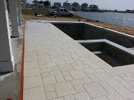 Galveston, Texas Shell Stone Pool Decking, Drainage Systems and Walkways